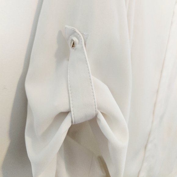 ZARA BASIC V-Neck Long Sleeve Blouse - Picture 6 of 8